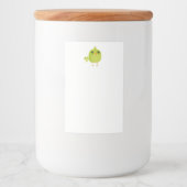 Green Bird Cartoon Voedselcontainer Etiket (Voorkant)