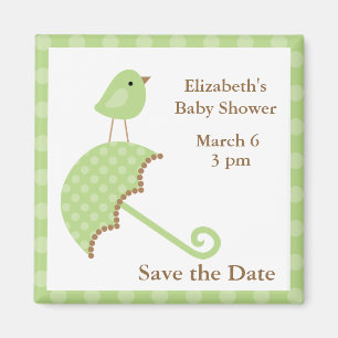 Green Bird en Umbrella Magneet