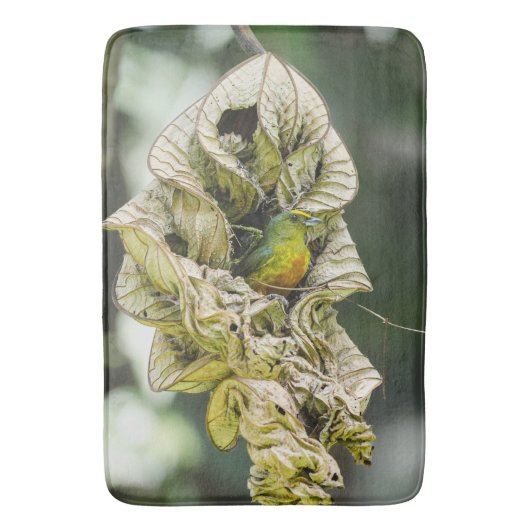 Green Bird, Euphonia Belize Photography Badmat (Voorkant Verticaal)