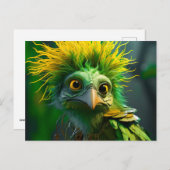 Green Bird Feestdagenkaart (Voorkant / Achterkant)