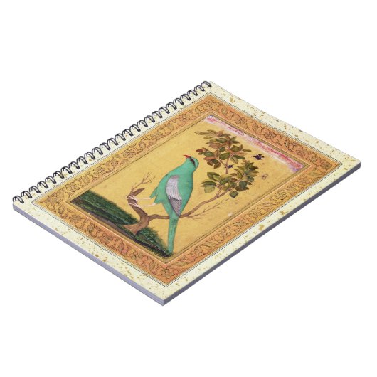 Green Bird, Mughal (gouache op papier) Notitieboek (Linkerzijde)