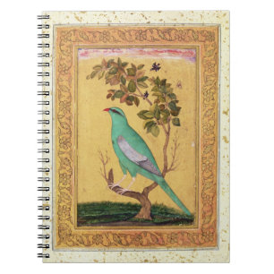 Green Bird, Mughal (gouache op papier) Notitieboek