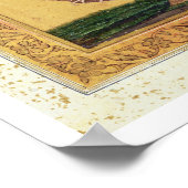 Green Bird, Mughal (gouache op papier) Poster (Hoek)