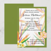 Green Bird of Paradise Vrijgezellenfeest bruiloft Kaart (Voorkant / Achterkant)