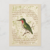 Green Bird on Branch Briefkaart (Voorkant)
