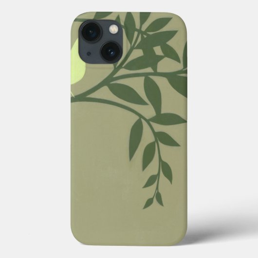 Green Bird Perched on Green Branch Case-Mate iPhone Case (Achterkant)