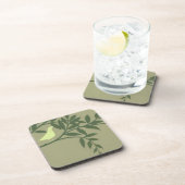 Green Bird Perched on Green Branch Onderzetter (Rechterzijde)