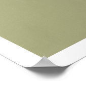 Green Bird Perched on Green Branch Poster (Hoek)