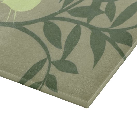 Green Bird Perched on Green Branch Snijplank (Hoek)