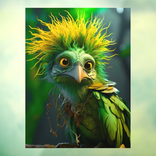 Green Bird Raamsticker (Vel 3)