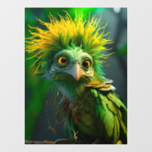 Green Bird Raamsticker (Vel)