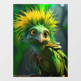 Green Bird Raamsticker