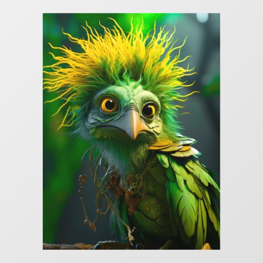 Green Bird Raamsticker (Vel)