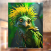 Green Bird Raamsticker (Vel 2)