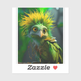 Green Bird Sticker