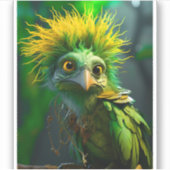 Green Bird Sticker (Voorkant)