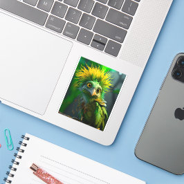 Green Bird Sticker