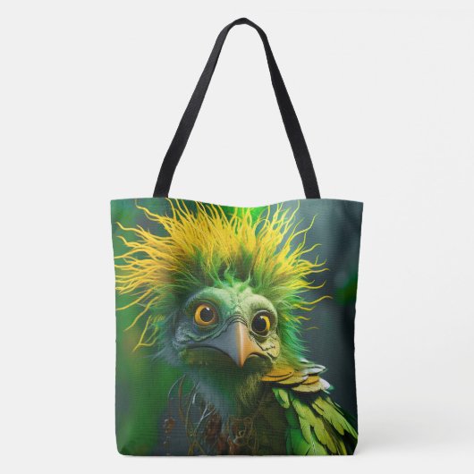 Green Bird Tote Bag (Achterkant)