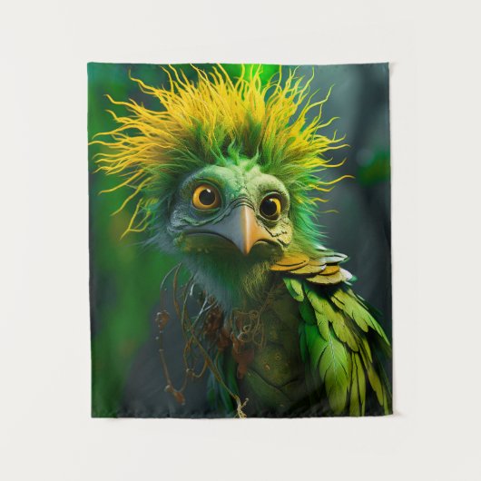 Green Bird Wandkleed (Voorkant)