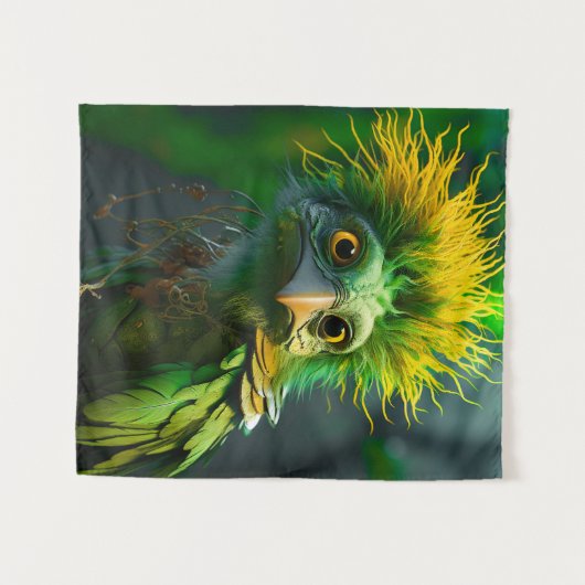 Green Bird Wandkleed (Voorkant (horizontaal))