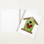 Green Birdhouse met hart en madeliefjes Planner (Display)
