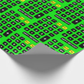 Green Birthday Calculator Cadeaupapier (Hoek)