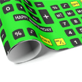 Green Birthday Calculator Cadeaupapier (Rol Hoek)