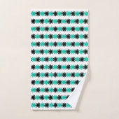 Green Black Abstract Floral Bath Towel Set Bad Handdoek (Handdoek)