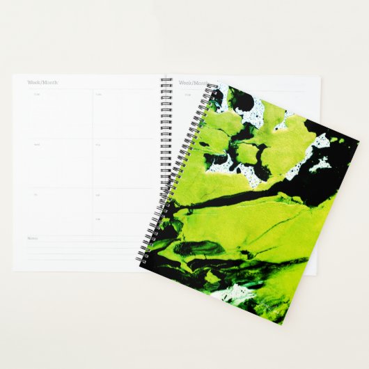 Green & Black Abstract Large Monthly Planner (Display)