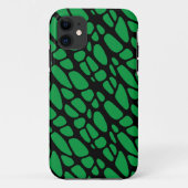 Green Black Abstract Organic Skin Pattern Case-Mate iPhone Case (Achterkant)