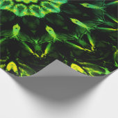 Green Black Abstracte ventilator Cadeaupapier (Hoek)