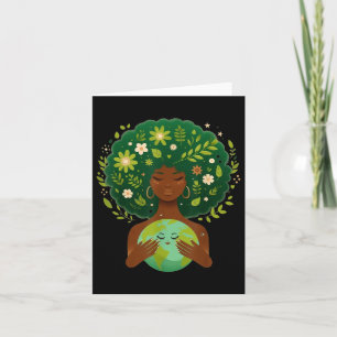 Green Black Afro Moeder Aarde Dag Gaia Red onze pl Kaart