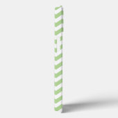 Green Black and White Monogrammed Chevron Case-Mate iPhone Case (Achterkant / Rechts)