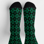 Green Black Argyle Pattern Sokken (Top)