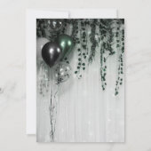 Green Black Balloons Ivy Oerwoud Party Baby shower Kaart (Achterkant)