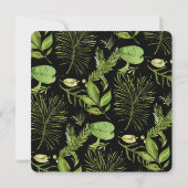 Green Black Botanical Waterverf Wedding Kaart (Achterkant)