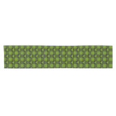Green Black Buffalo Heart Plaid Table Runner Korte Tafelloper (Horizontaal)