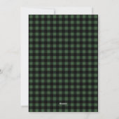 Green & Black Buffalo Plaid Merry Christmas Photo Feestdagenkaart (Achterkant)