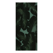 Green & Black Chic Tropische Bladeren Prijslijst M Reclamekaart (Achterkant)