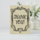 Green Black  Classic Wedding Bedankkaart (Staand voorkant)