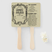 Green Black Classic Wedding Handwaaier (Voorkant en achterkant)