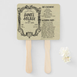 Green Black Classic Wedding Handwaaier