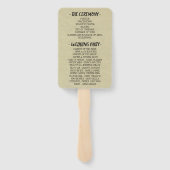 Green Black  Classic Wedding Handwaaier (Achterkant)