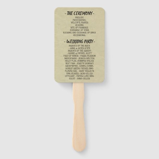 Green Black Classic Wedding Handwaaier (Achterkant)