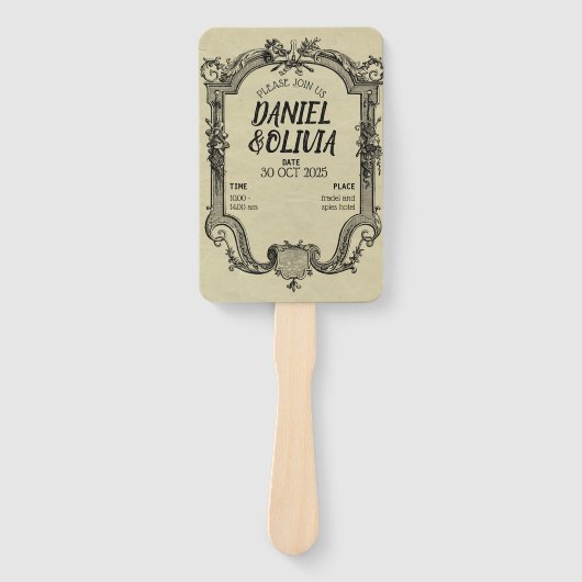 Green Black  Classic Wedding Handwaaier (Voorkant)