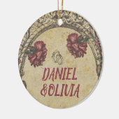 Green Black  Classic Wedding Keramisch Ornament (Links)