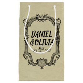 Green Black Classic Wedding Klein Cadeauzakje