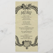 Green Black  Classic Wedding Menu (Voorkant)