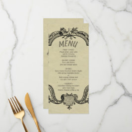 Green Black Classic Wedding Menu