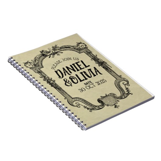 Green Black  Classic Wedding Notitieboek (Rechterzijde)